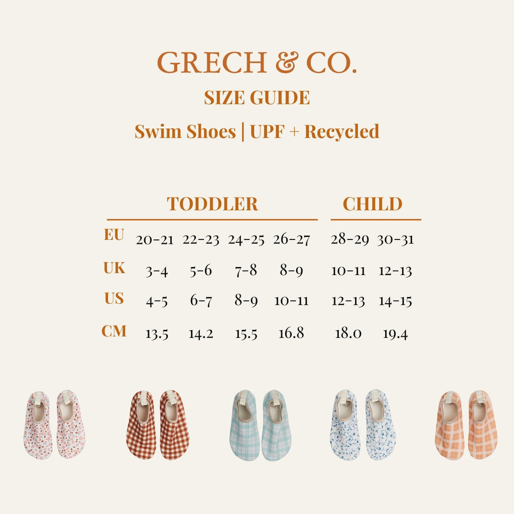 GRECH & CO. Swim Shoes - Buckwheat Plaid | Playroom Avenue