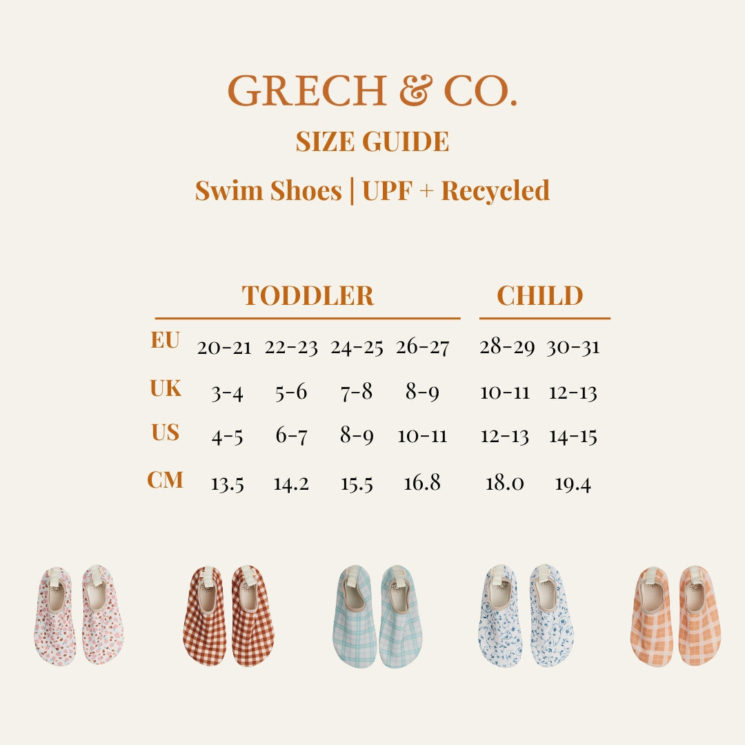 GRECH & CO. Swim Shoes - Sienna Gingham