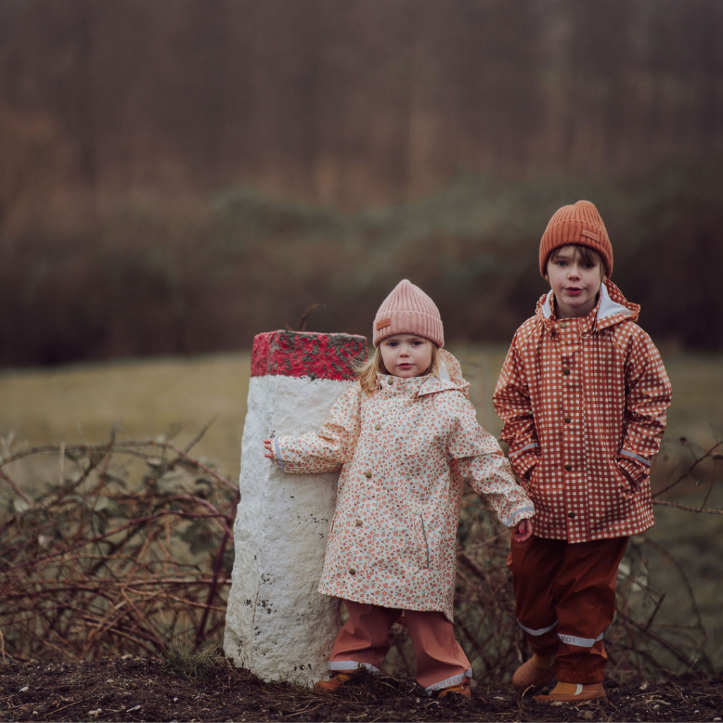 GRECH & CO. Fishtail Rain Jacket | Sienna Gingham | Playroom Avenue
