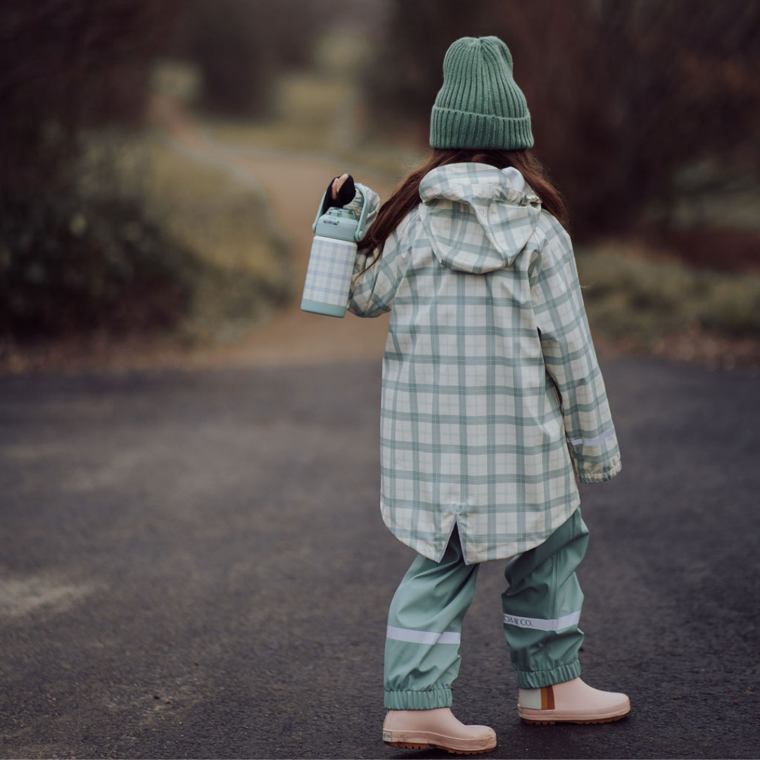 GRECH & CO. Fishtail Rain Jacket | Fern Plaid | Playroom Avenue