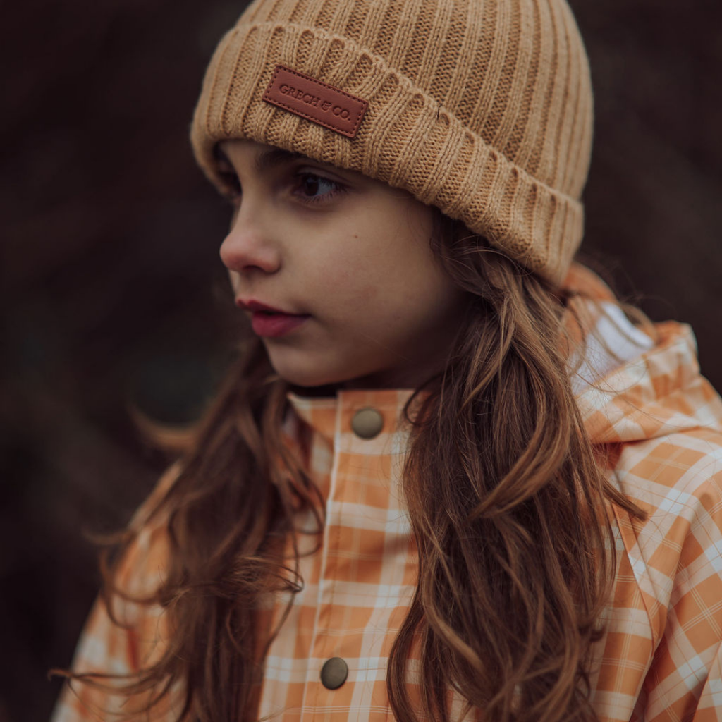 GRECH & CO. Knit Beanie Wide Rib | Buckwheat | Playroom Avenue