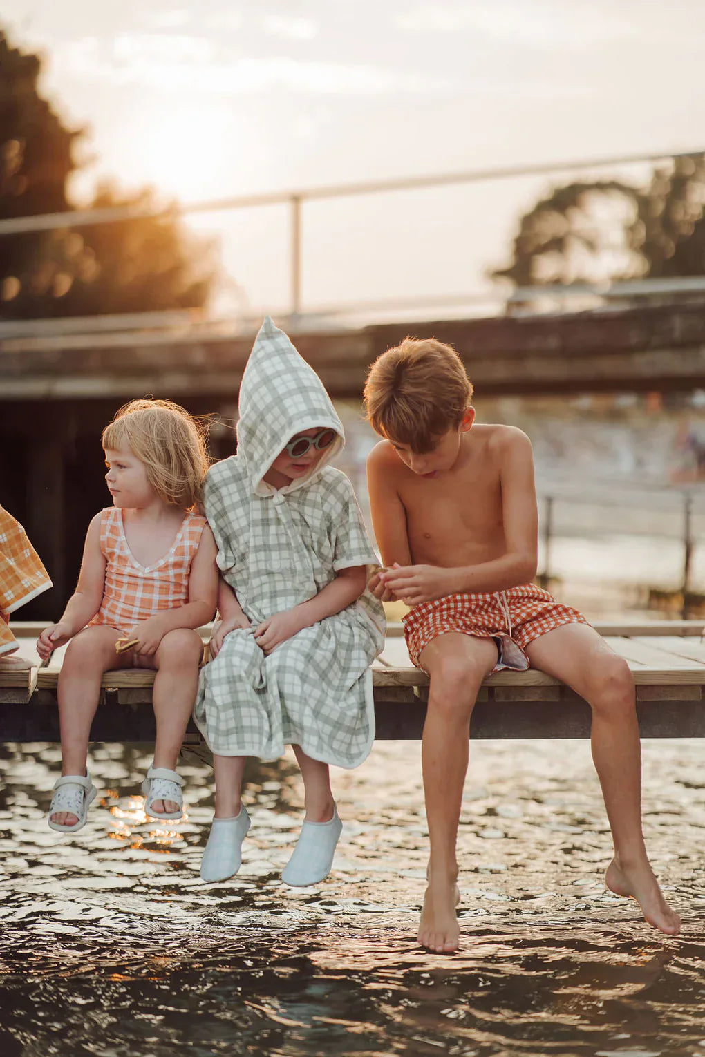 GRECH & CO. Swim Trunks | UPF + Recycled - Sienna Gingham | Playroom Avenue