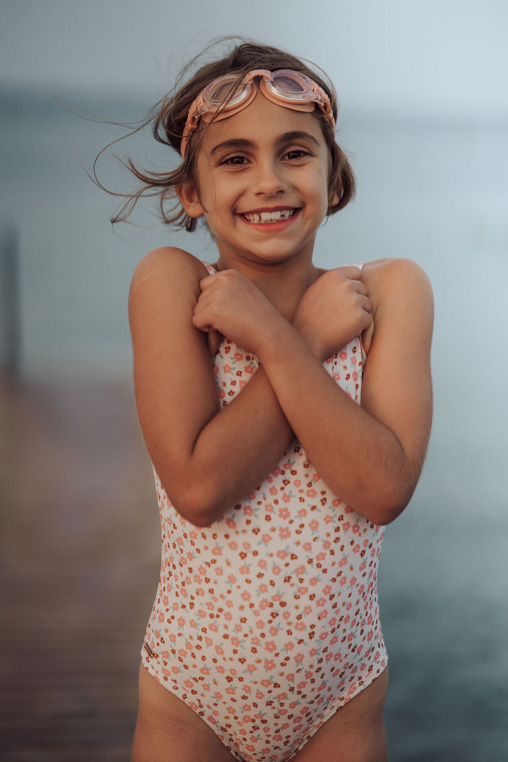 GRECH & CO. Sweetheart 1 Piece Swimsuit | UPF + Recycled - Sunset Meadow | Playroom Avenue