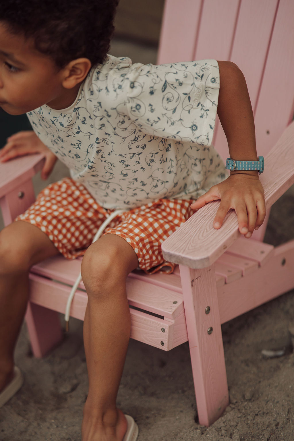 GRECH & CO. Swim Trunks | UPF + Recycled - Sienna Gingham | Playroom Avenue