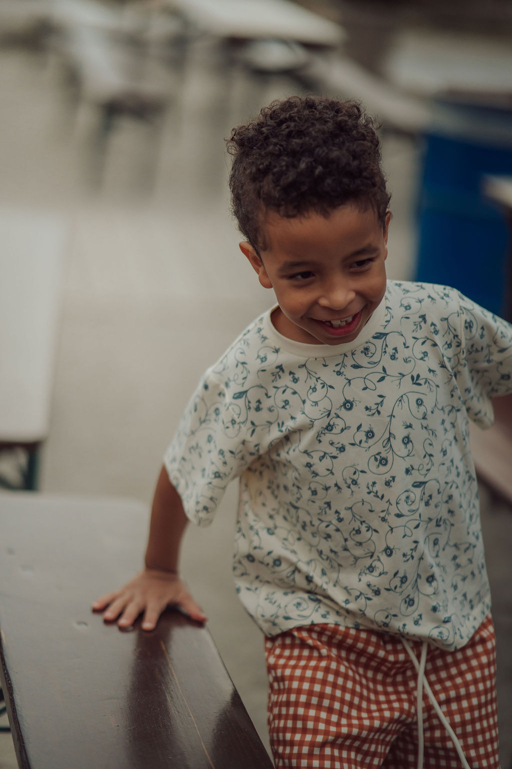 GRECH & CO. Swim Trunks | UPF + Recycled - Sienna Gingham | Playroom Avenue