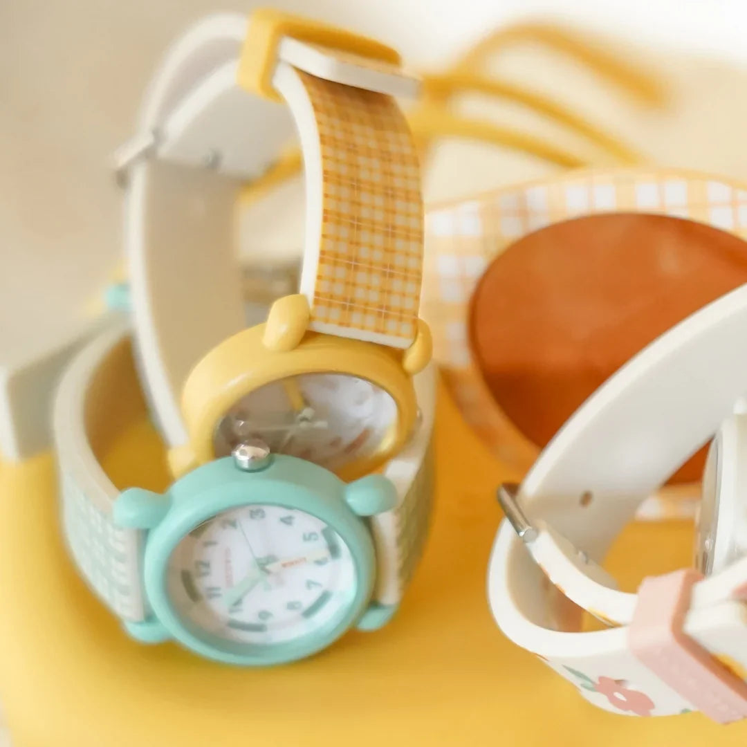 GRECH & CO. Classic Watches | Silicone + Stainless Steel | Fern Plaid | Playroom Avenue