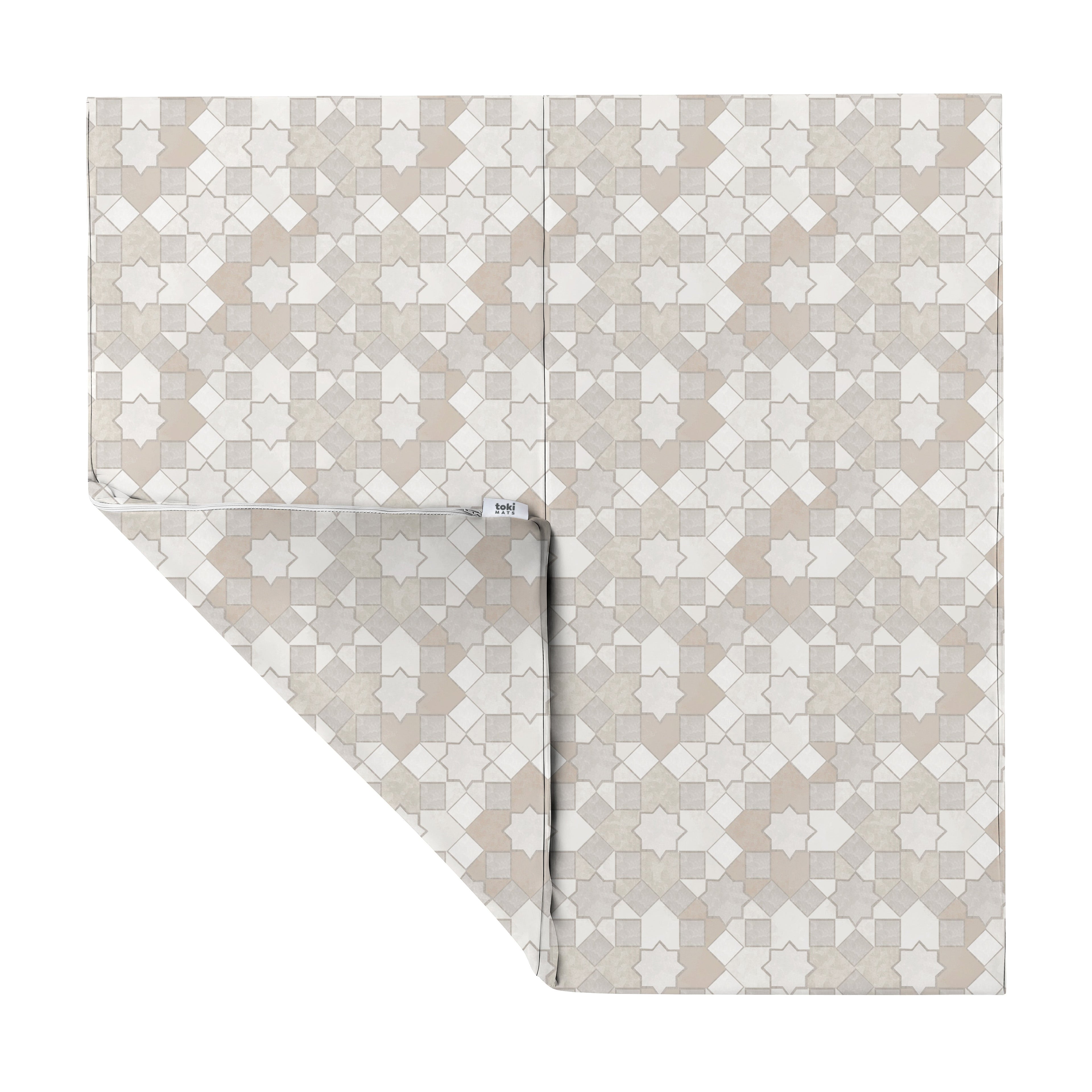 Toki Kids Grey Mosaic Vegan Leather Mat Standard | Playroom Avenue