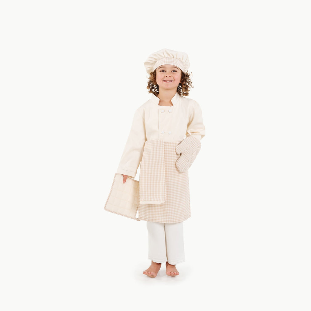 Gathre Play Chef Dress-Up Set Ivory | Playroom Avenue