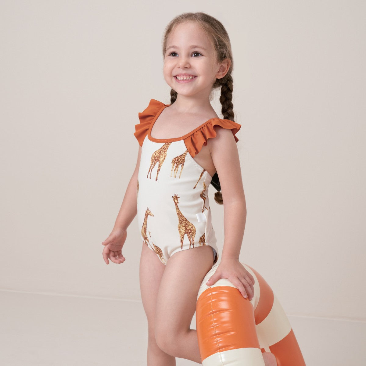Milkbarn Duck Ruffled Cross Back Swimsuit