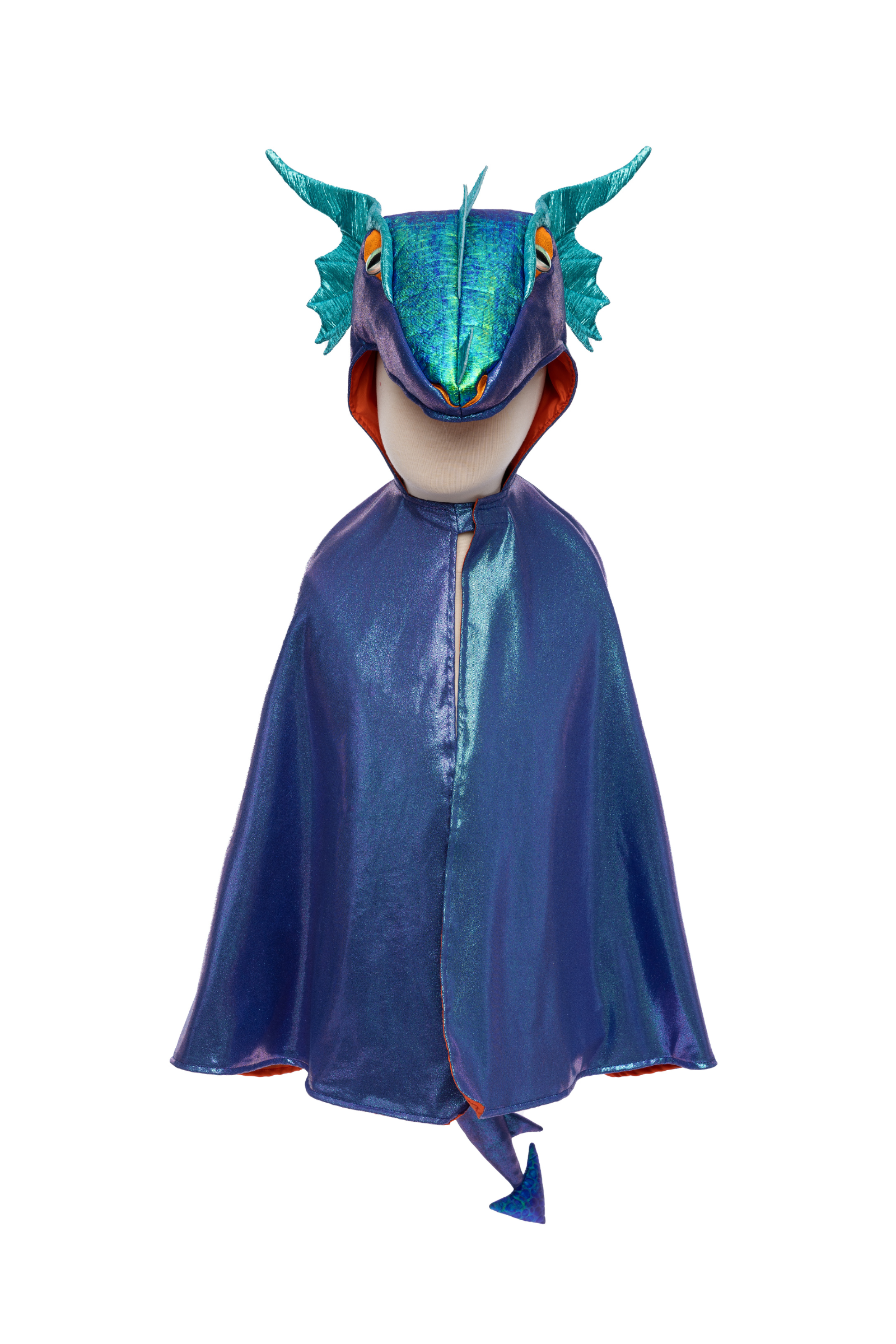 Great Pretenders Metallic Dragon Cape Azure Blue | Playroom Avenue