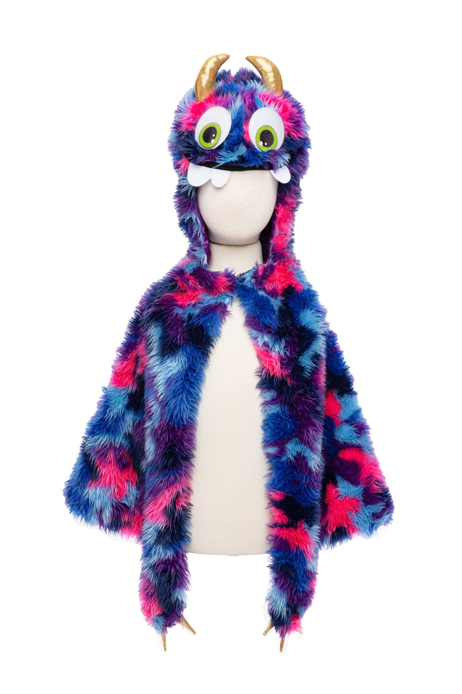 Great Pretenders Monster Cape Size 4-6 Dark Blue Pink - Goober | Playroom Avenue