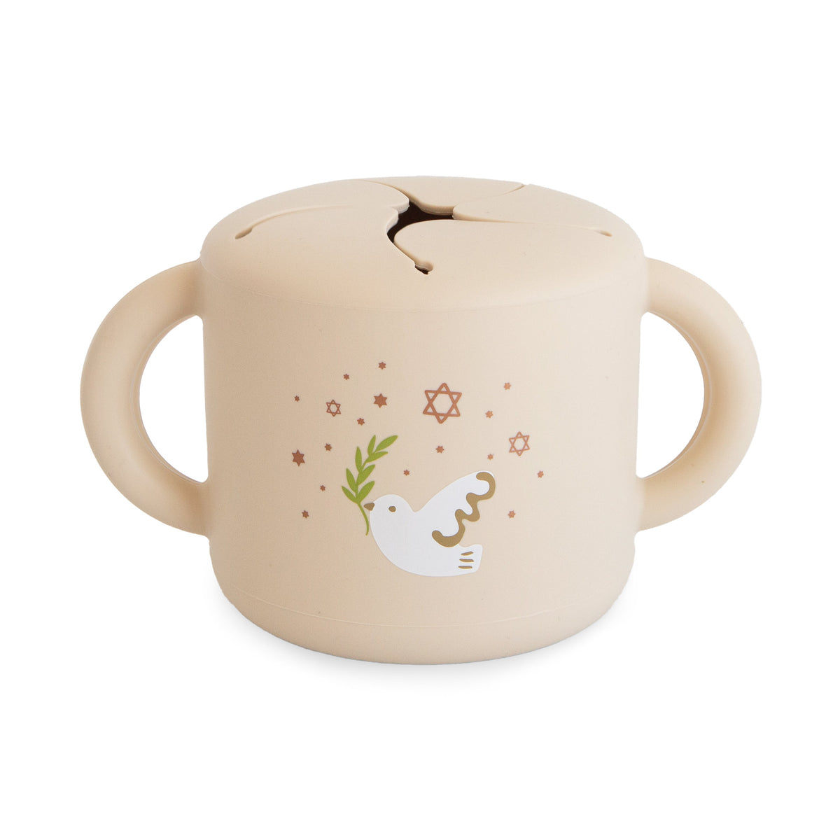 Mushie Snack Cup Hanukkah Doves | Playroom Avenue
