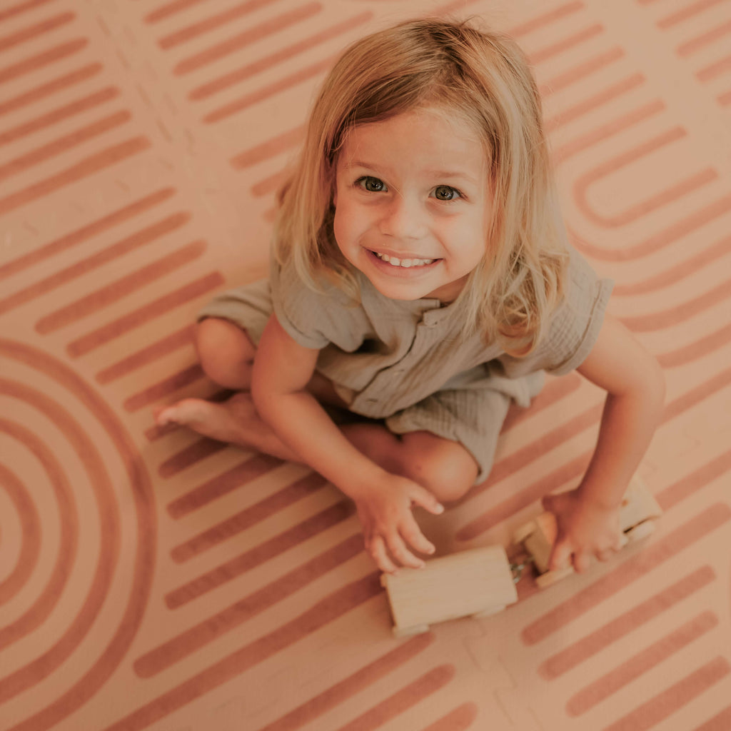 Toddlekind Haven Playmat | Linear - Camel | Playroom Avenue
