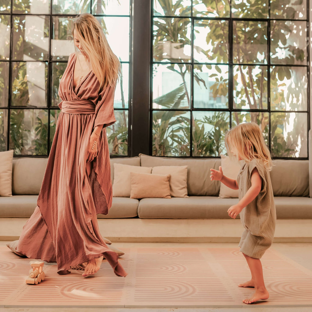 Toddlekind Haven Playmat | Linear - Camel | Playroom Avenue