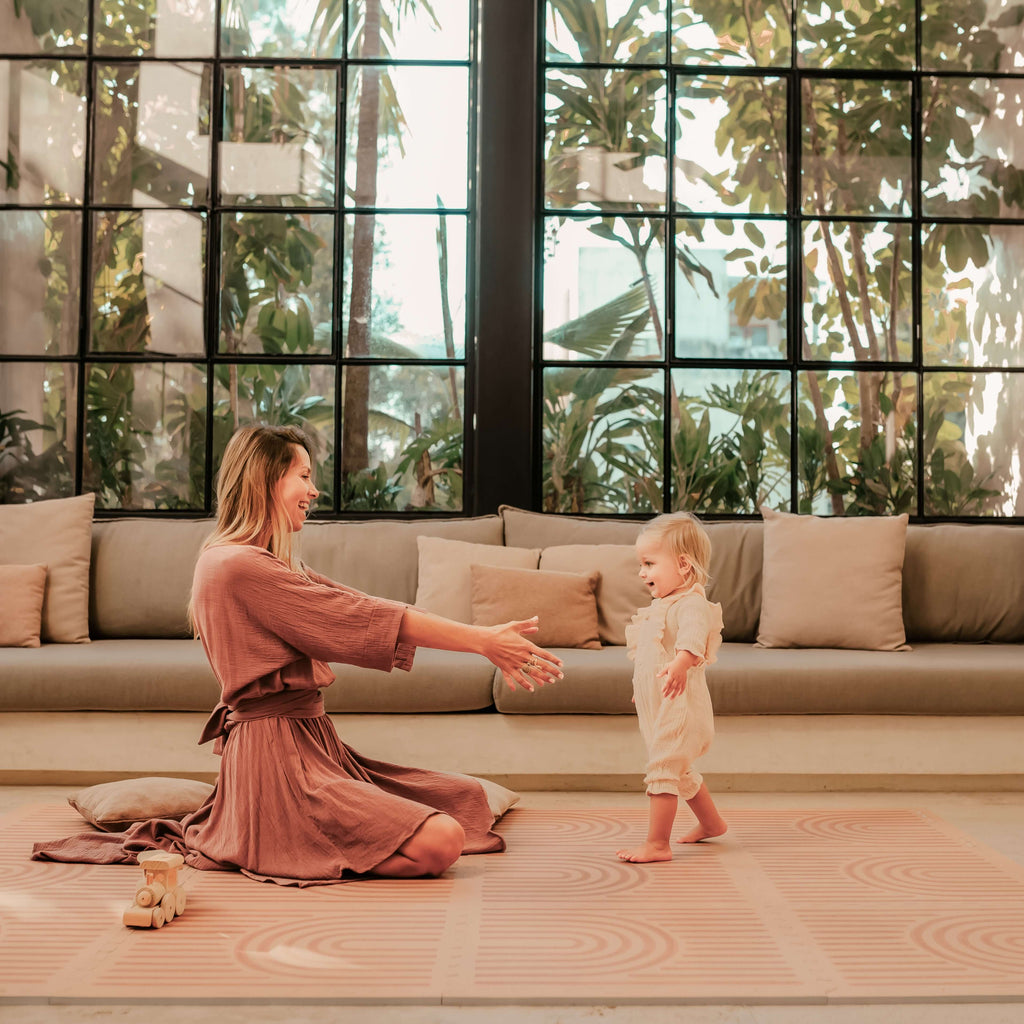 Toddlekind Haven Playmat | Linear - Camel | Playroom Avenue