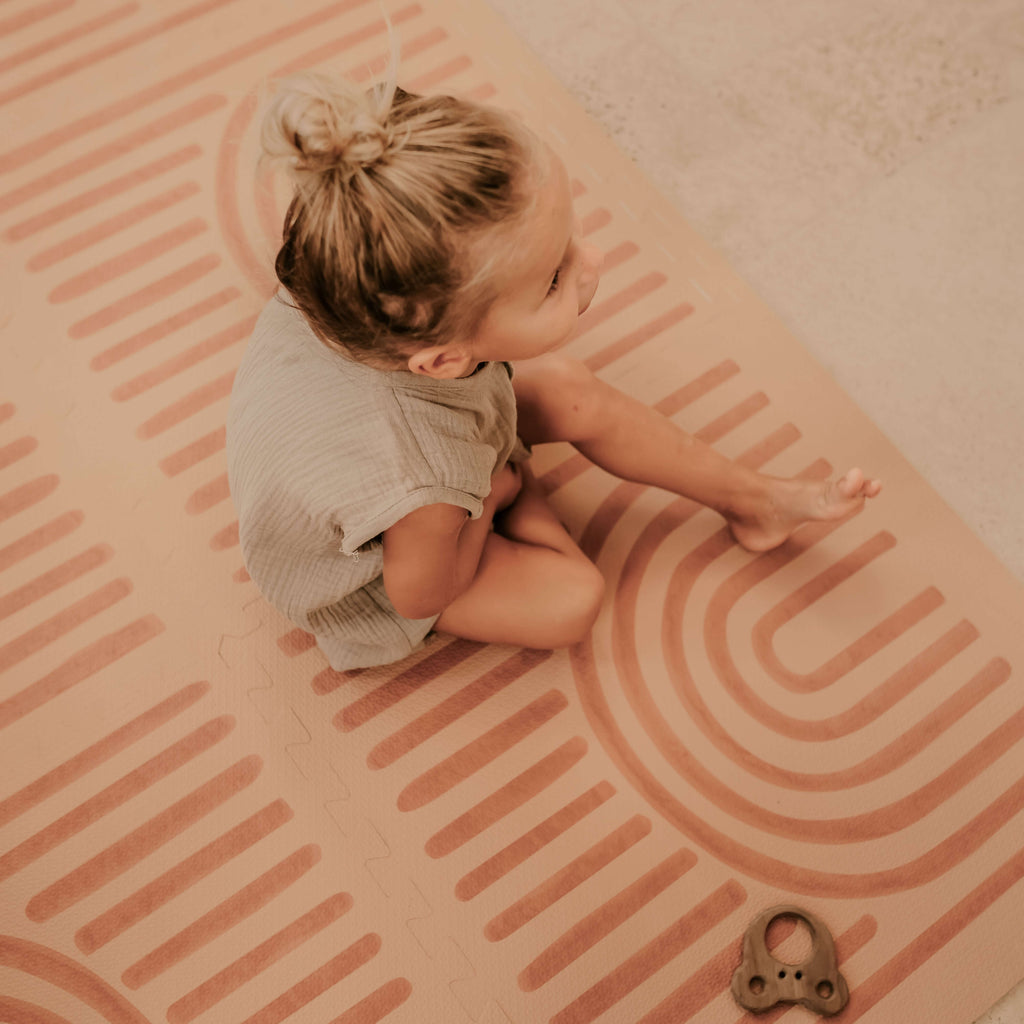 Toddlekind Haven Playmat | Linear - Camel | Playroom Avenue
