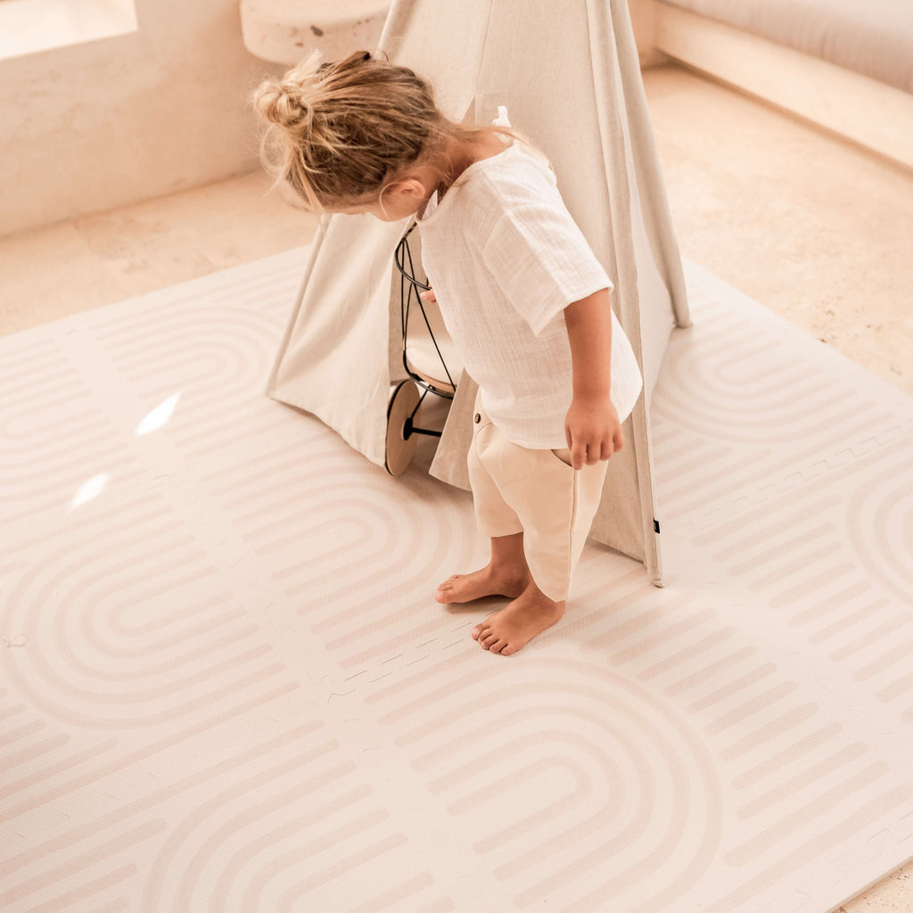 Toddlekind Haven Playmat | Linear - Linen | Playroom Avenue
