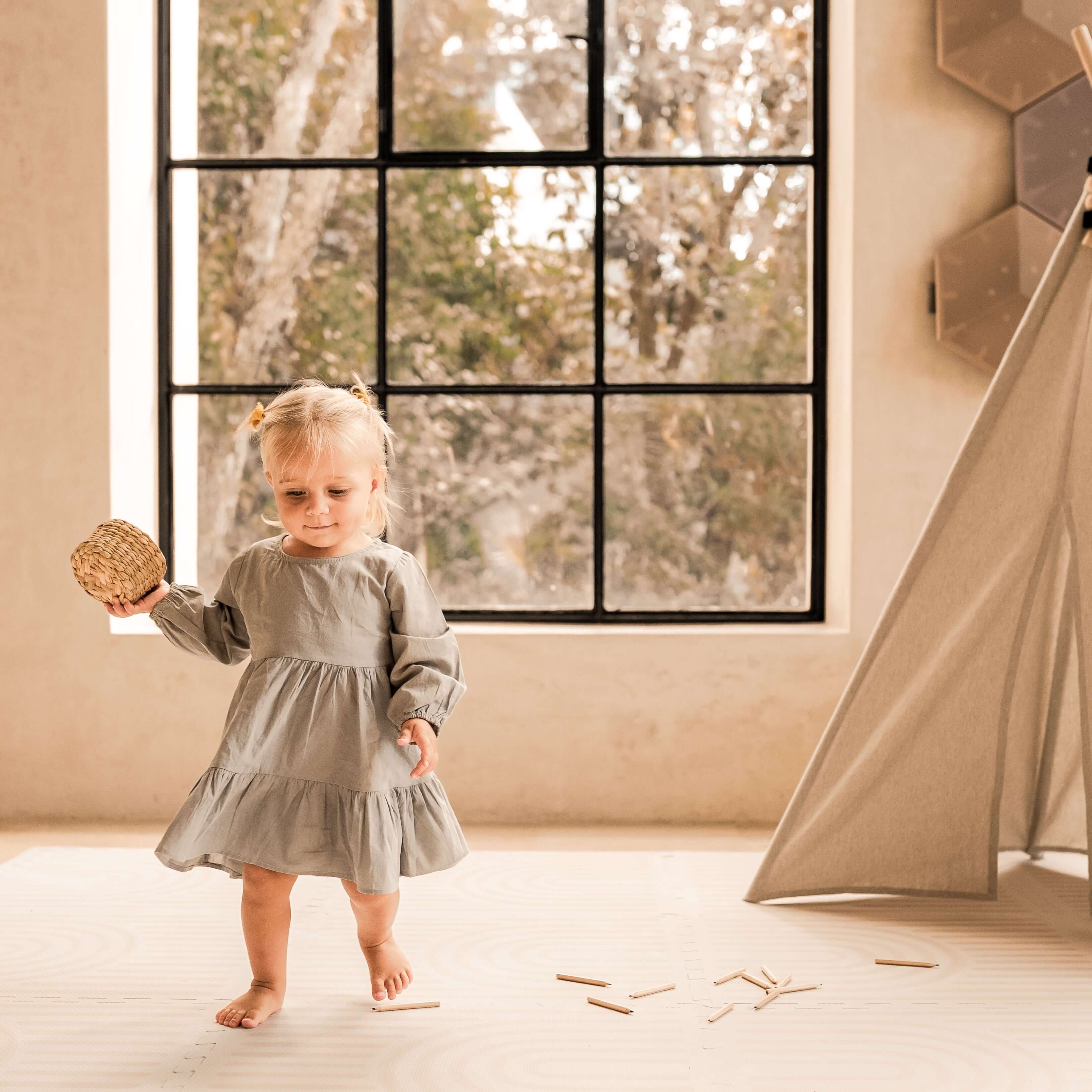 Toddlekind Haven Playmat | Linear - Linen | Playroom Avenue