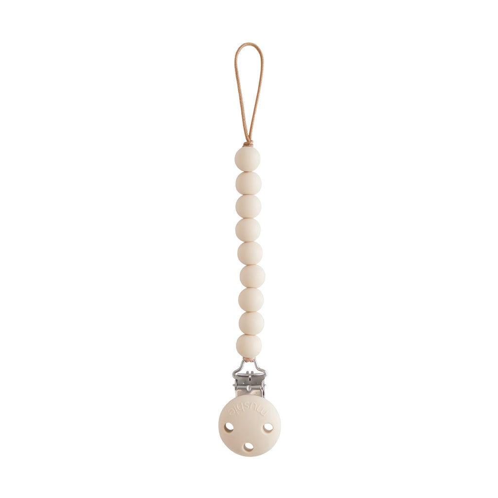 Mushie Silicone Pacifier Clip | Hera Shifting Sands | Playroom Avenue