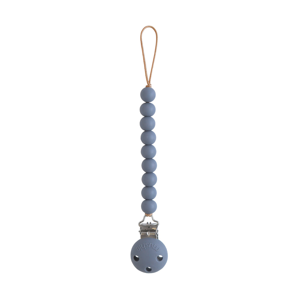 Mushie Silicone Pacifier Clip | Hera Tradewinds | Playroom Avenue