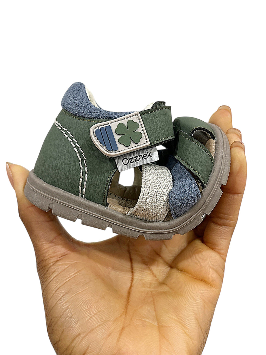 Ozznek Shoes Clover Green Toddler Sandals – Comfortable and Stylish | Playroom Avenue