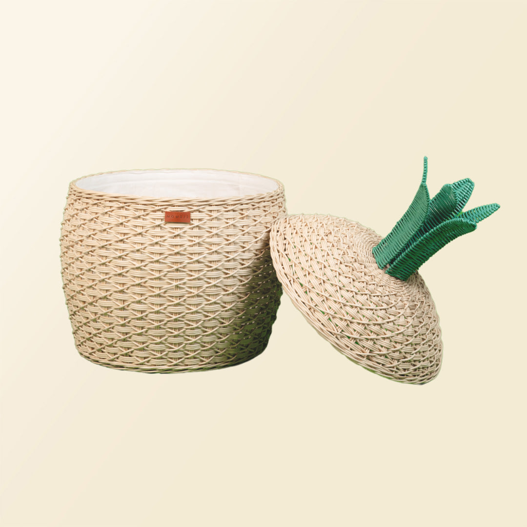 Momiji Pineapple Storage Basket Large - Natural | Playroom Avenue
