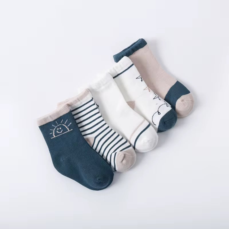 ozznekshoes Organic Cotton Kids’ Socks |Sunset Socks for Toddlers | Playroom Avenue