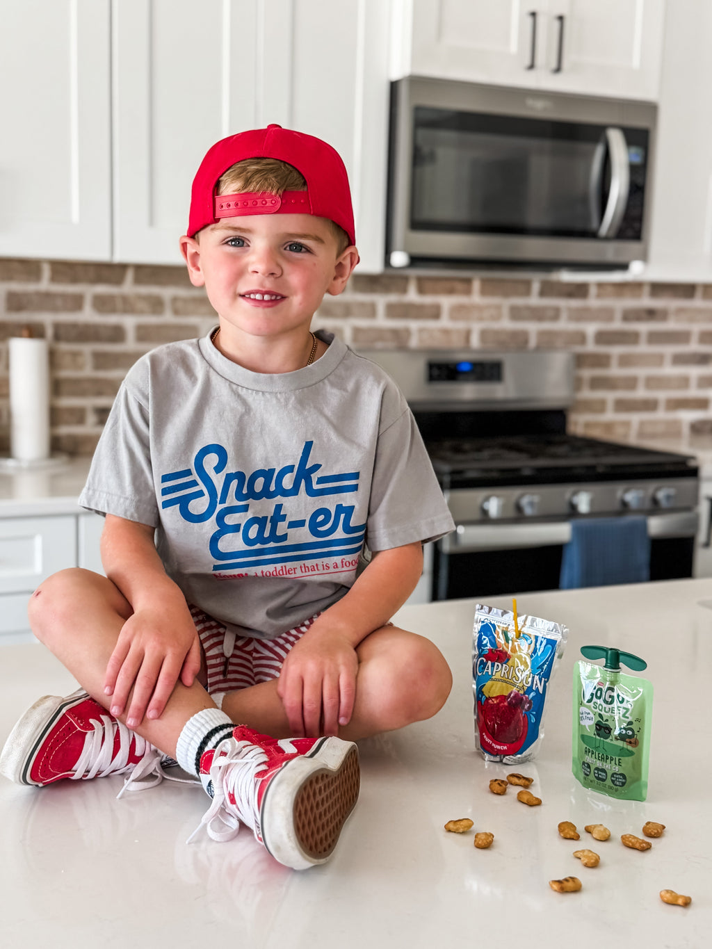 LITTLE RAD THINGS SNACK EAT-ER TEE - ASH | Playroom Avenue