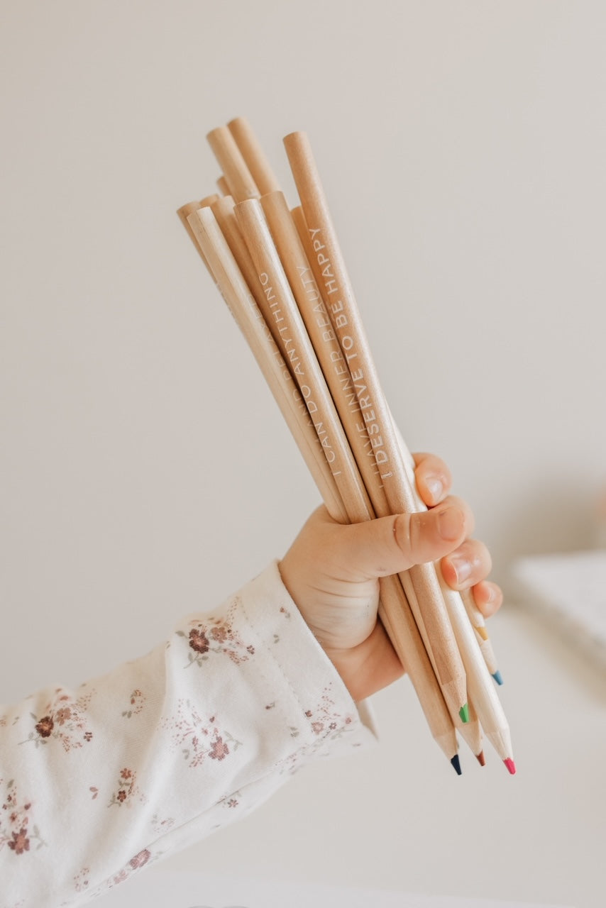 Mindful And Co AFFIRMATION COLOURING PENCILS | Playroom Avenue