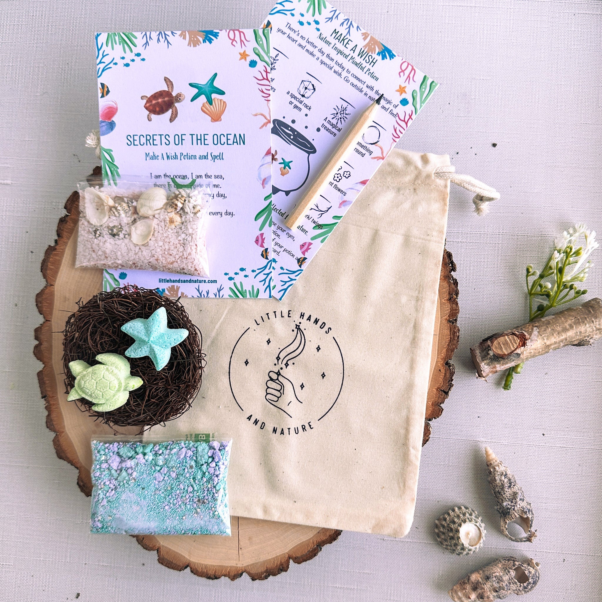 Little Hands and Nature Secrets of the Ocean Potion Pouch - Party Favor | Playroom Avenue