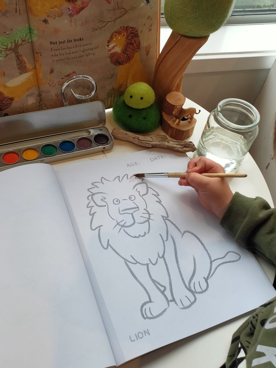 Honeysticks Toddlers First Coloring Book - An Endangered Animals Adventure | Playroom Avenue