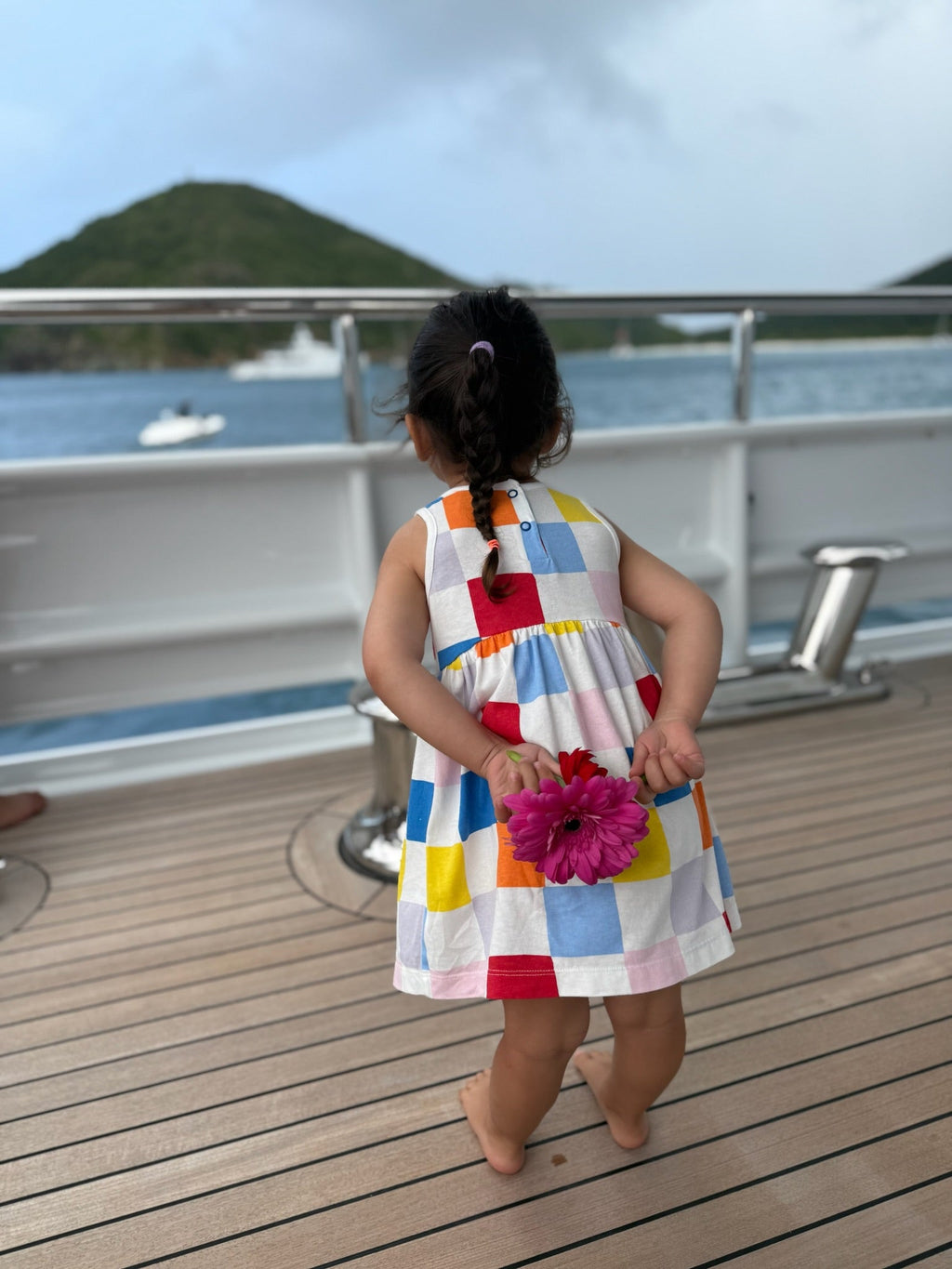 Mon Coeur Recycled Cotton Checkered Baby Tank Dress | Playroom Avenue