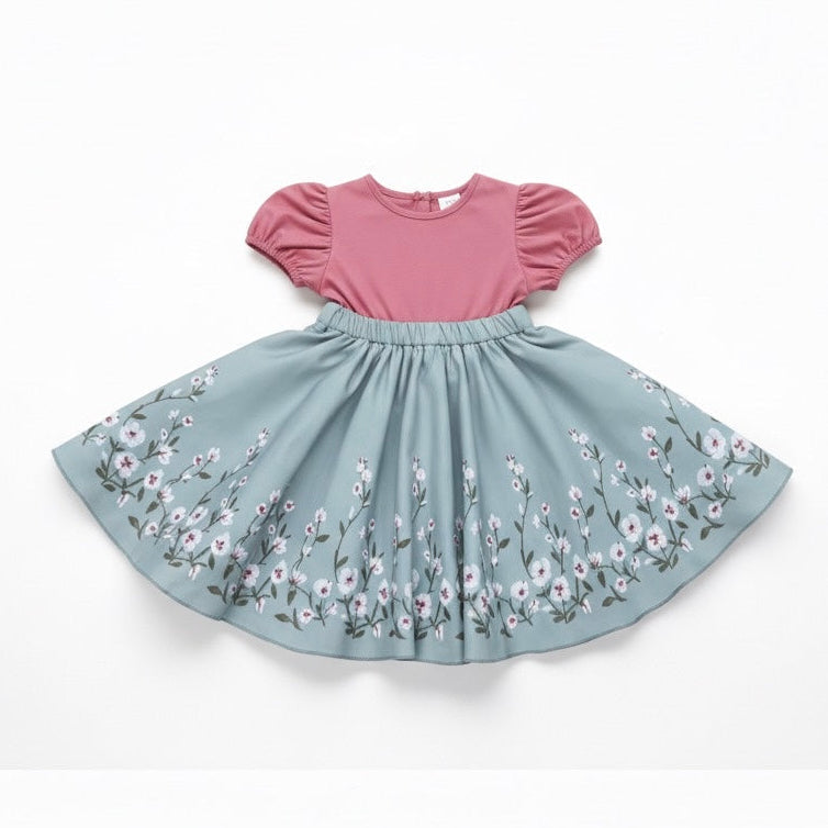 ozznekshoes Soft and Breathable Organic Cotton Girl Dress | Bloom | Playroom Avenue