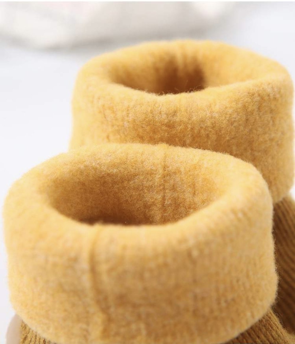 Ozznekshoes Cozy Sock Shoes for Kids- Warm First Walker Shoes | Fleece Lined Pumpkin spice | Playroom Avenue
