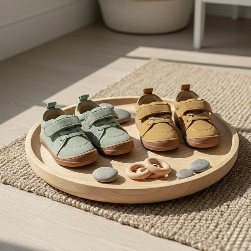 Ozznek Shoes Moss Suede Sneakers – Everyday Barefoot Sneakers for Toddlers & Kids | Playroom Avenue