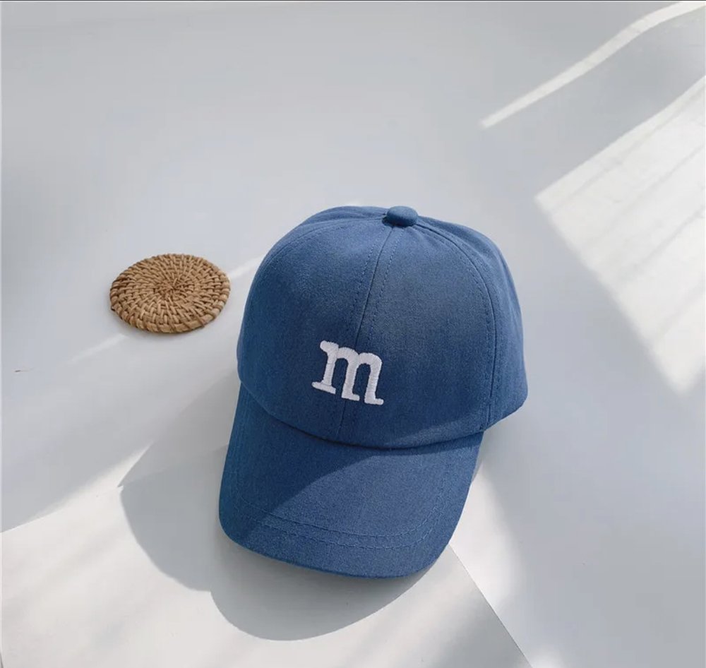 ozznekshoes M&M Baseball Hat for Kids Blue | Playroom Avenue