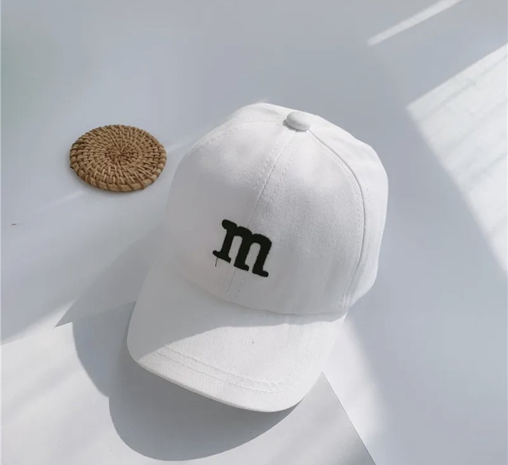 ozznekshoes M&M Baseball Hat for Kids Off White | Playroom Avenue