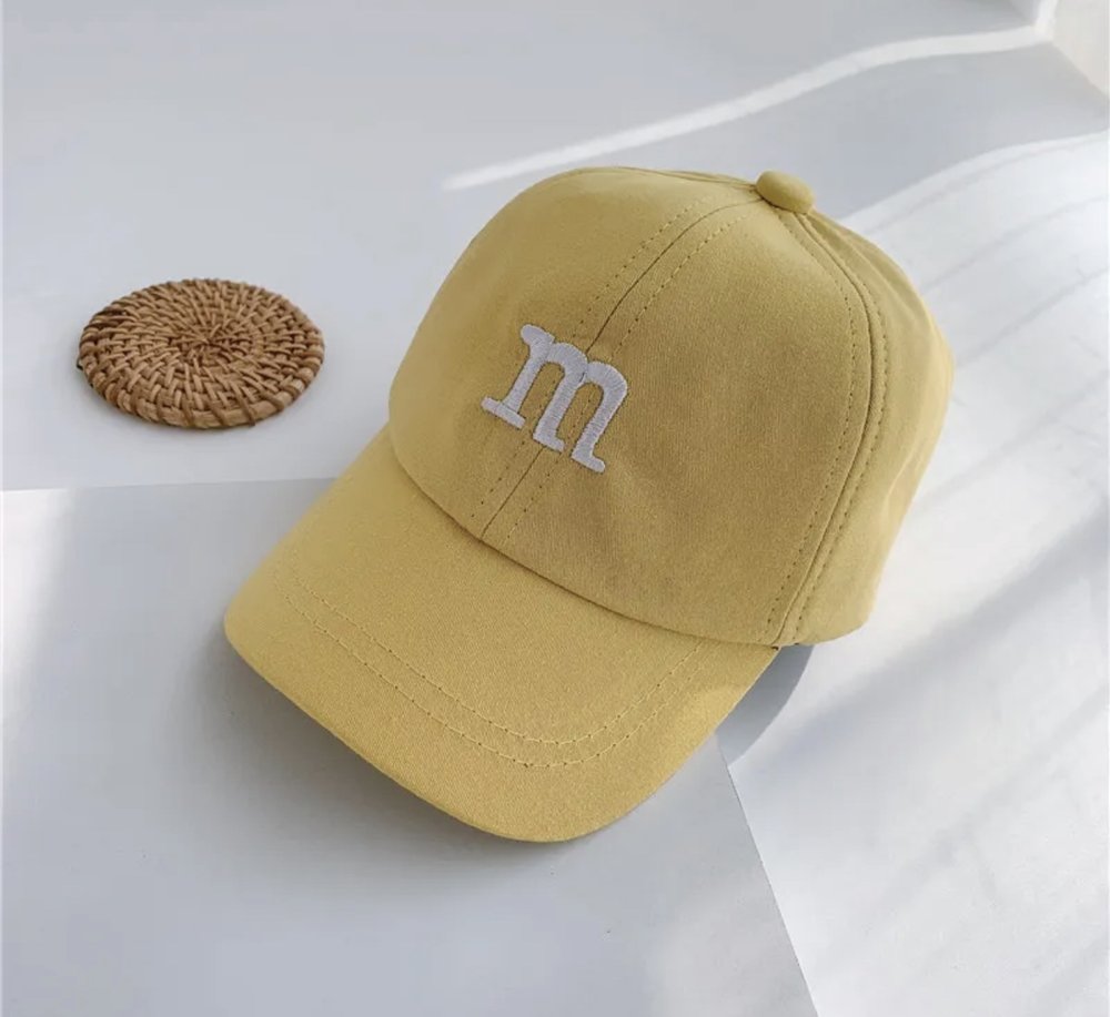 ozznekshoes M&M Baseball Hat for Kids Yellow | Playroom Avenue