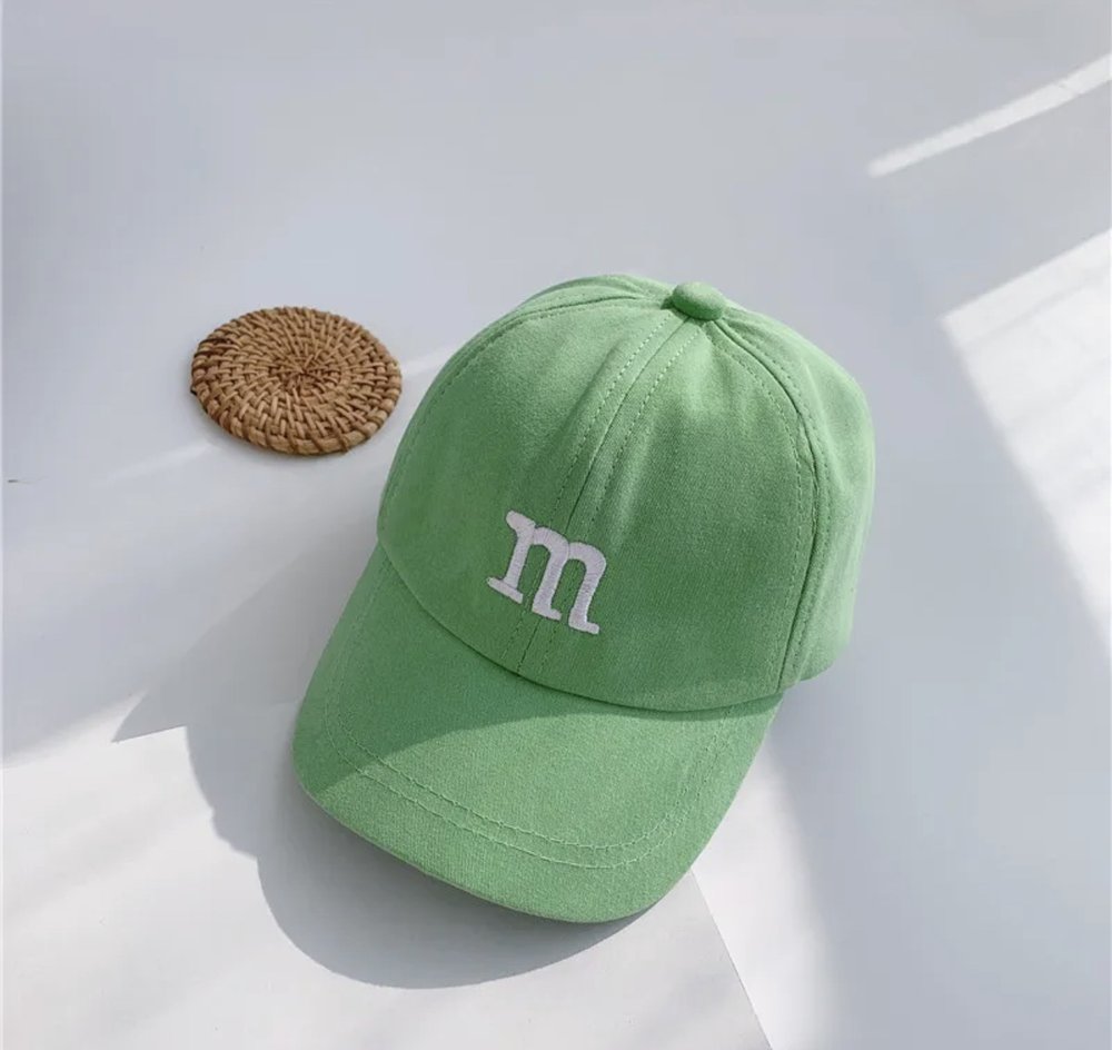 ozznekshoes M&M Baseball Hat for Kids Green | Playroom Avenue