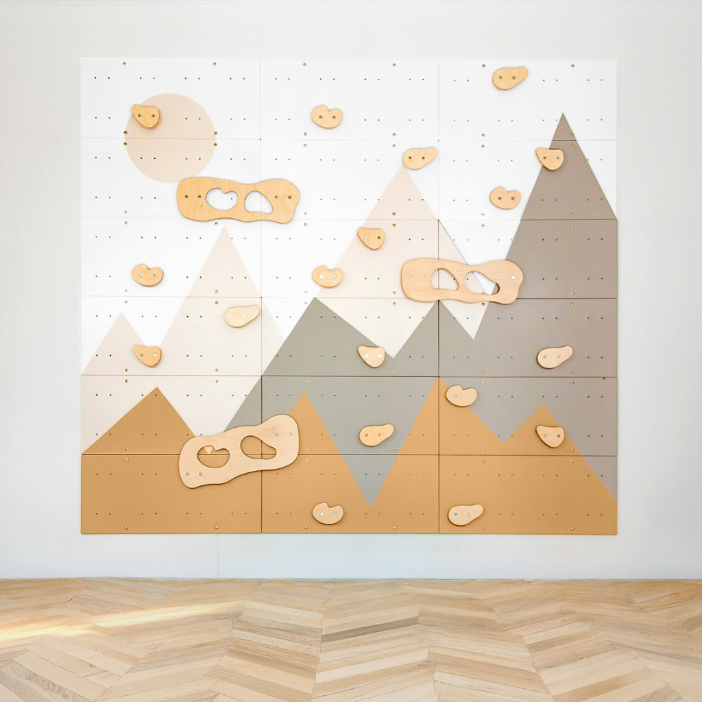 Wood and Hearts Indoor Climbing Wall | Playroom Avenue