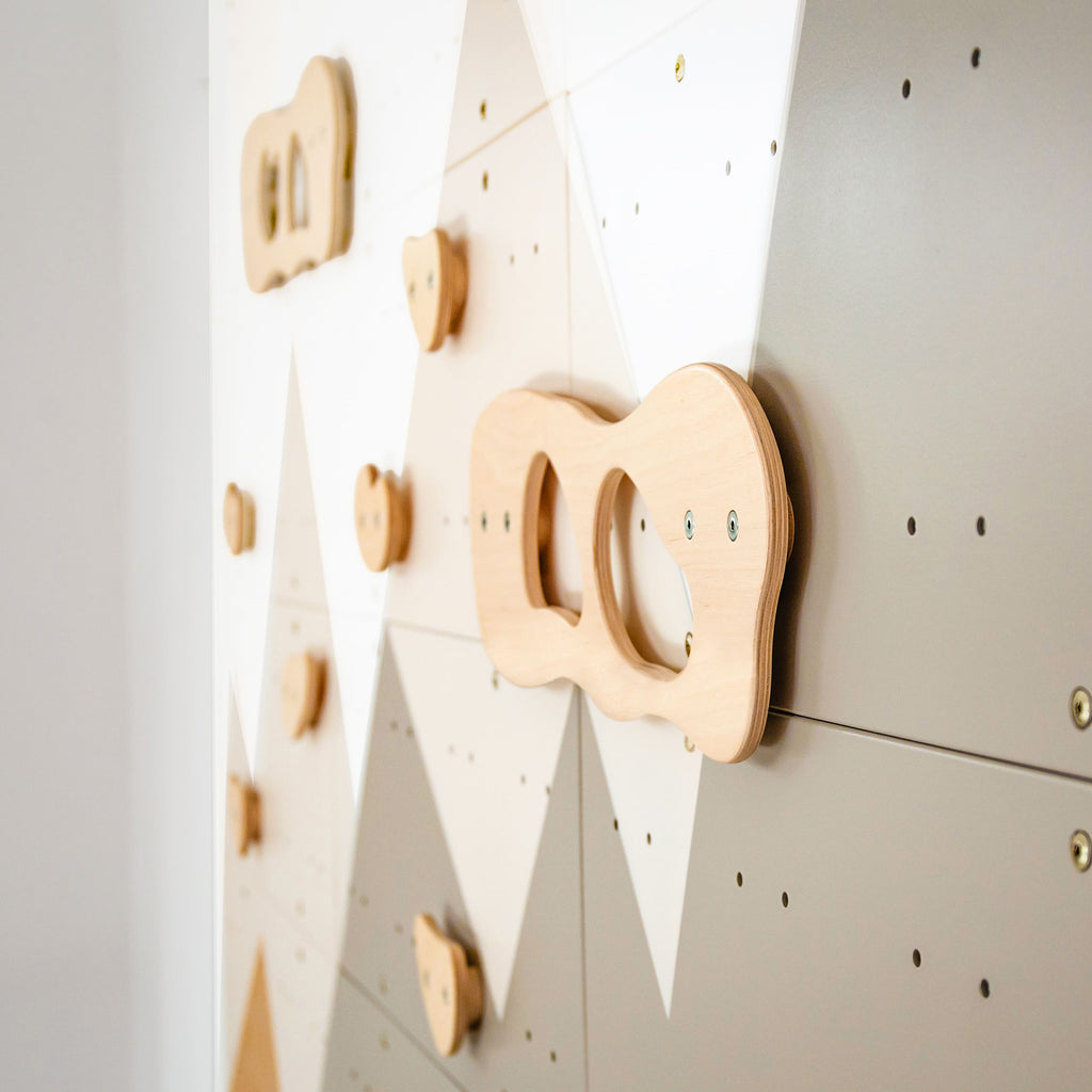 Wood and Hearts Indoor Climbing Wall | Playroom Avenue