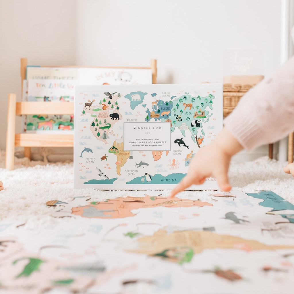 Mindful And Co World Map Floor Puzzle | Playroom Avenue