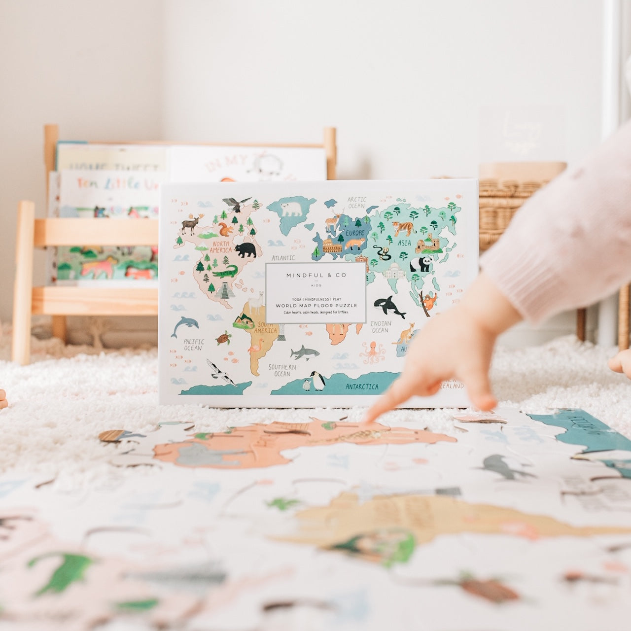 Mindful And Co World Map Floor Puzzle - Playroom Avenue