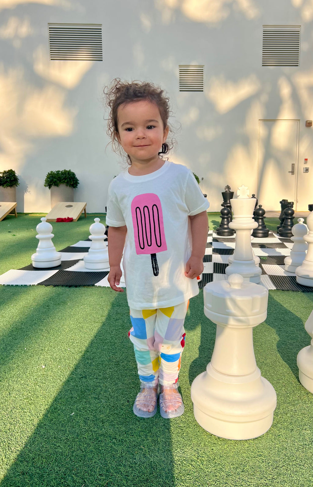 Mon Coeur Recycled Cotton Pink Ice Pop Kid T-Shirt