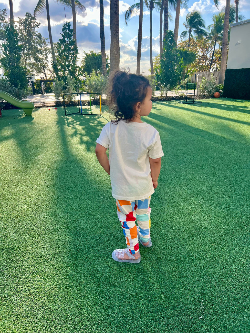 Mon Coeur Recycled Cotton Checkered Baby Leggings | Playroom Avenue