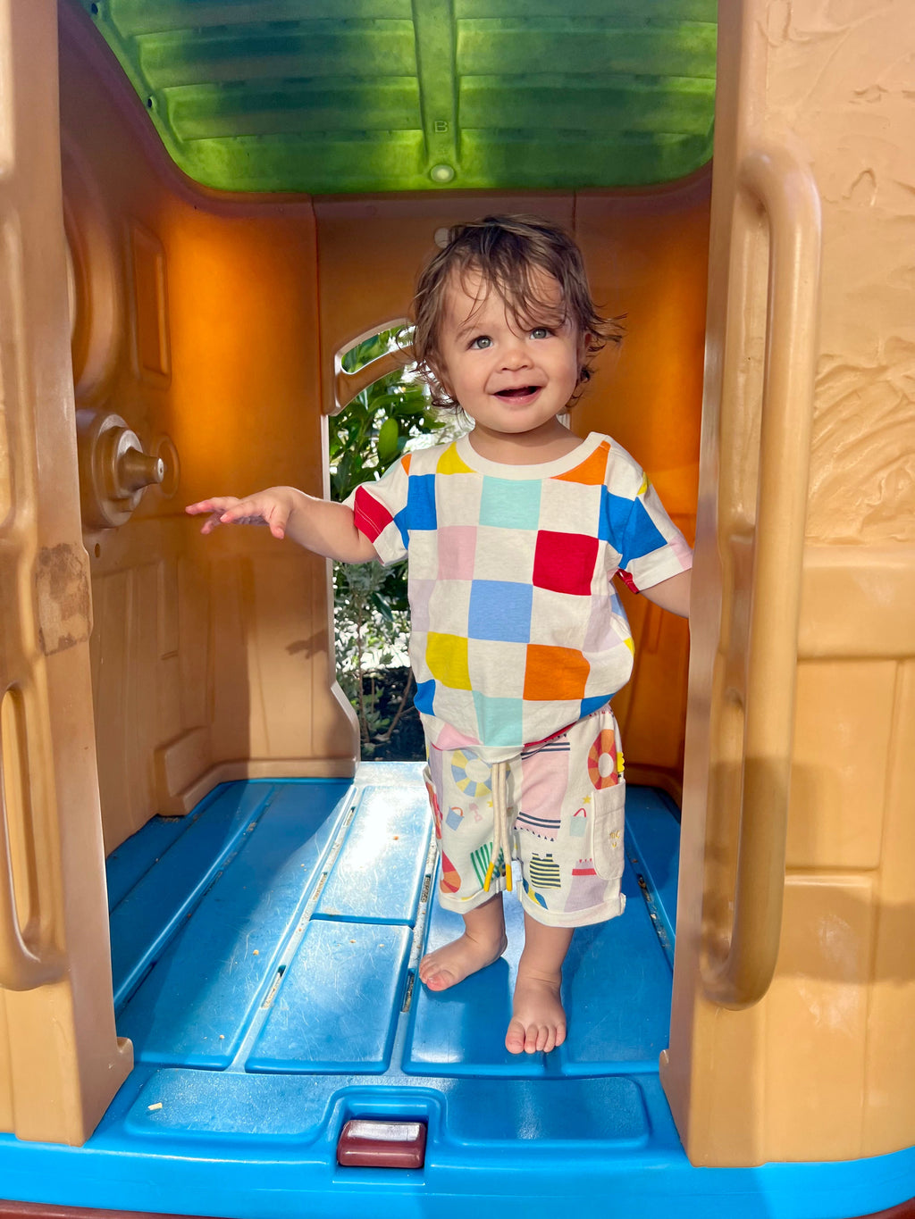 Mon Coeur Recycled Cotton Beach Baby Short | Playroom Avenue
