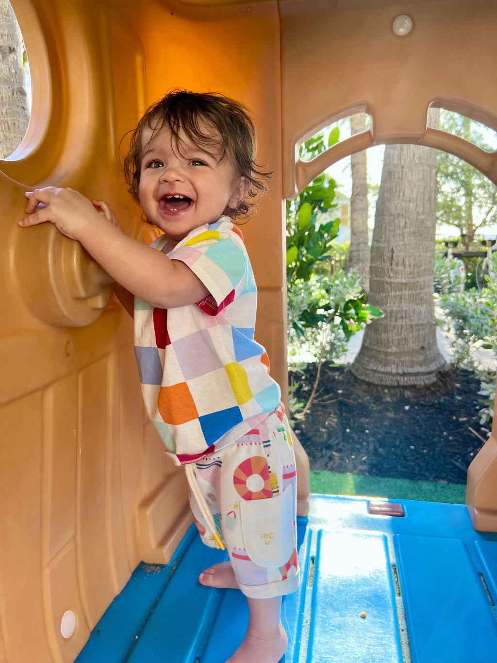 Mon Coeur Recycled Cotton Beach Baby Short | Playroom Avenue