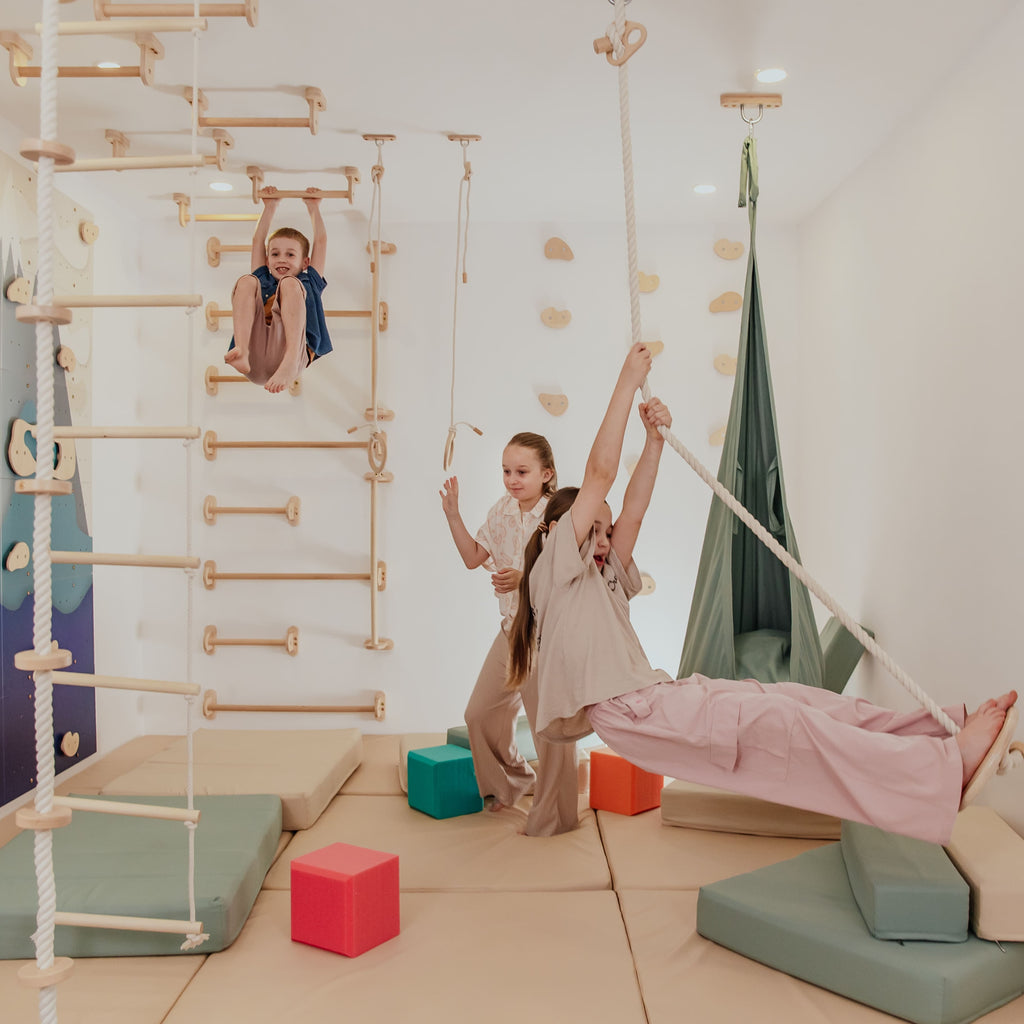 Wood and Hearts Kids Climbing Ropes | Playroom Avenue