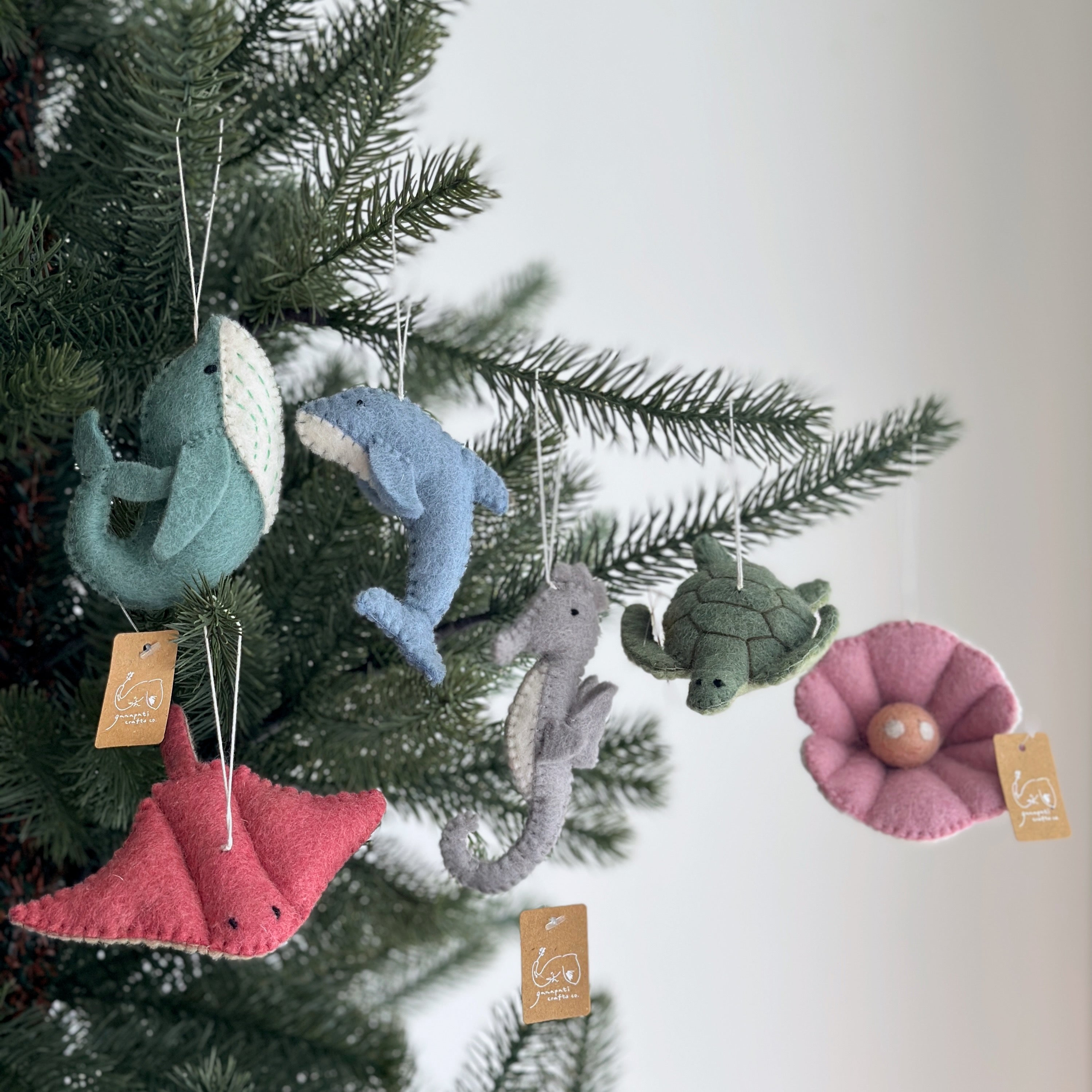 Ganapati Crafts Co. Felt Ornament - Sea Animals Theme / Sea Turtle | Playroom Avenue