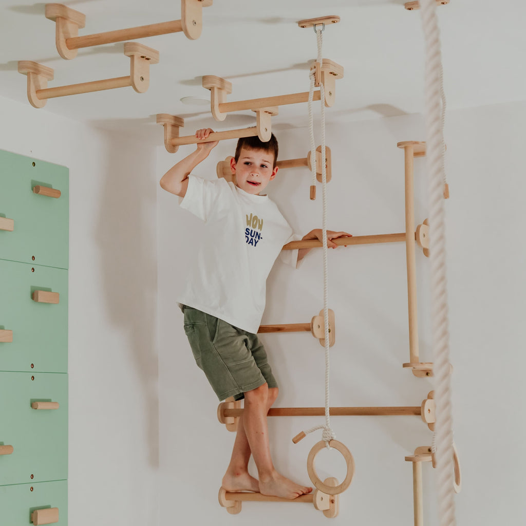 Wood and Hearts Home Monkey Bars | Playroom Avenue